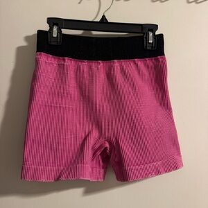 FP Movement by Free People Pink Ribbed Athletic Shorts